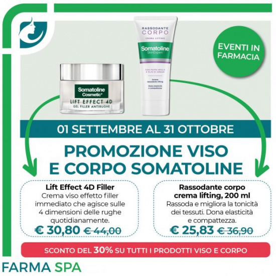 PROMOZIONE VISO E CORPO SOMATOLINE 